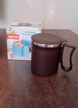 Coffee Mug with Lid and Handle-Plastic Covered Stainless Steel Mug (Random Color, Approx 200 ML) - dailyneed.life