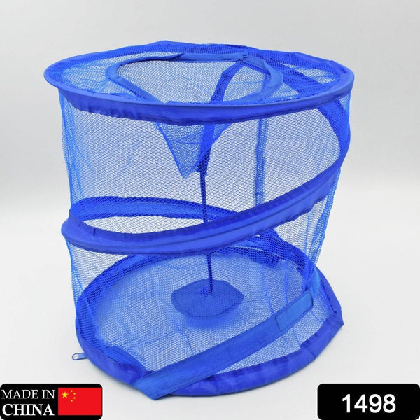 Mesh up Laundry Hamper, Foldable Portable Cylindrical Dirty Clothes Basket for Bedroom, Kids Room, College Dormitory and Travel - dailyneed.life