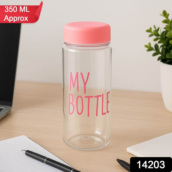 350 ml Approx Transparent Plastic Water Bottle with Leakproof Lid (1 Pc) - dailyneed.life