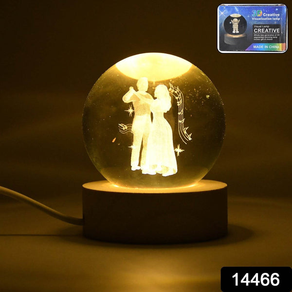 3D Crystal Ball lamps With Base (1 Pc) - dailyneed.life