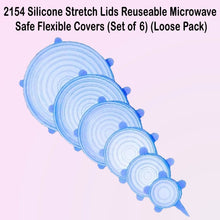 Silicone Stretch Lids Reuseable Microwave Safe Flexible Covers (Set of 6) (Loose Pack) - dailyneed.life