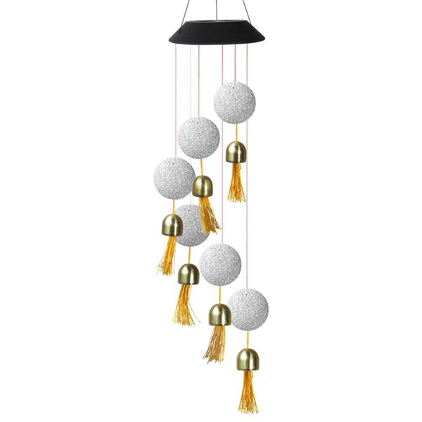 Solar Crystal Ball Wind Chime, Color Changing Solar Powered LED Hanging Wind Chime Light Mobile for Patio Yard Garden Home Outdoor Night Decor, Gifts - dailyneed.life