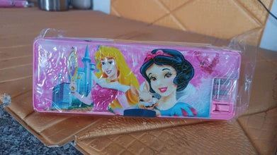 Plastic Multipurpose Compass Box – Double Deck Pencil Case with 2 Compartments & Cartoon Organizer (1 Pc, Mix Design) - dailyneed.life
