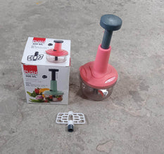 2-in-1 Push Chopper 800ml with Stainless Steel Blade for Quick Food Prep - dailyneed.life