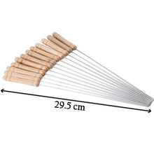 Barbecue Skewers for BBQ Tandoor and Gril with Wooden Handle - Pack of 12 - dailyneed.life