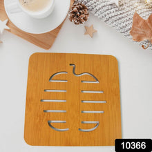 Square Bamboo Wood Table Place mat Hot Pot Cup Mat Tea Coaster(14×14 Cm / 1 Pc) - dailyneed.life