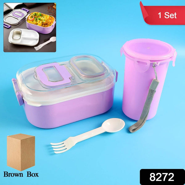 Multi-Functional 1 Set Leakproof Lunch Box with Cutlery & Tumbler - dailyneed.life