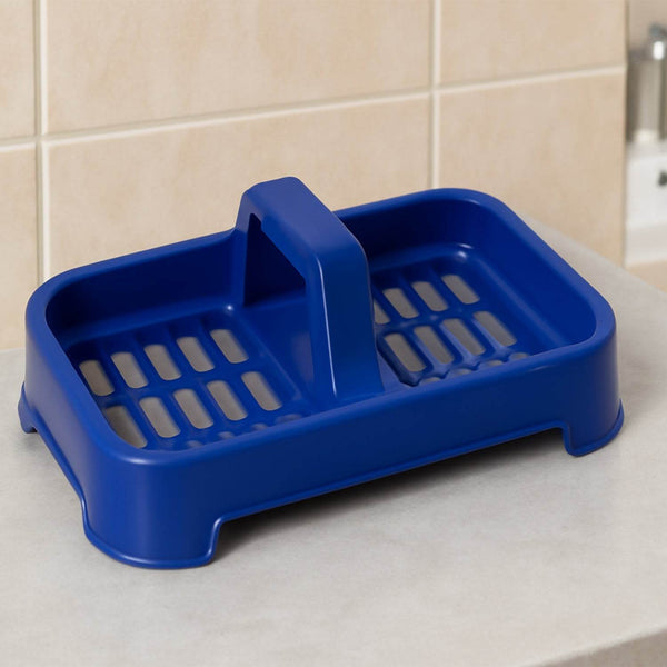 2in1 Plastic Soap Case, Dual Section Soap Holder for Bathroom or Kitchen Sink ,Sabudani(1 Pc / Multicolor) - dailyneed.life