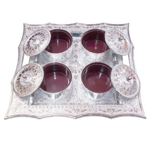Dry Fruit Air Tight Bowls Tray with Lids 4 Section Snacks Mukhvas Dani - dailyneed.life