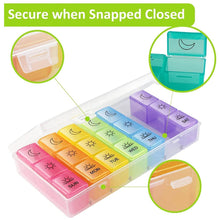 Pill Box 7 Day Weekly Medicine Organizer Daily Planner Portable Travel Container Holder for Vitamin and Supplement Moisture-Proof Compartments Case for Pocket Purse Easy to Use BPA Free (21 Grid) - dailyneed.life