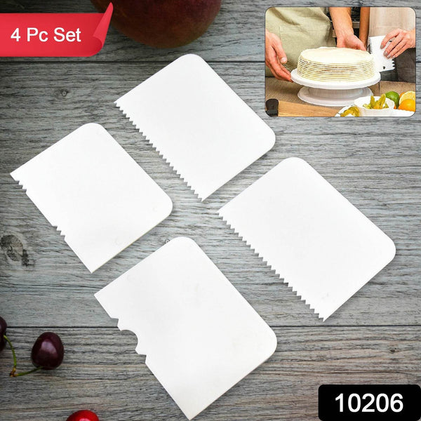 Plastic Cake Scraper Cake Decorating Pastry Baking Tool (4 Pcs Set) - dailyneed.life