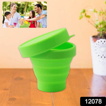 Round Silicone Foldable Glass / Cup, Foldable Travel Mug With Lid (1 Pc) - dailyneed.life