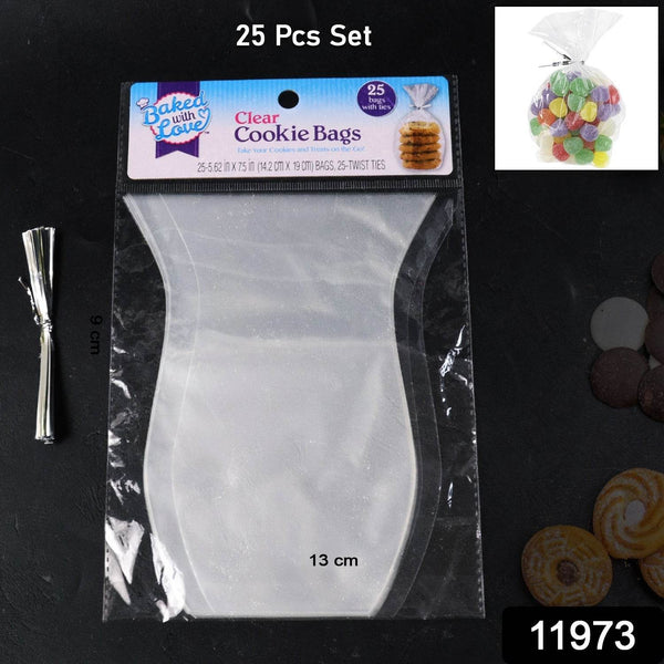Clear Cookie Bags, Gift Bag Clear Flat Treat Bags (25 Pcs Set) - dailyneed.life