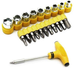 24pcs T shape screwdriver set Batch Head Ratchet Pawl Socket Spanner hand tools - dailyneed.life