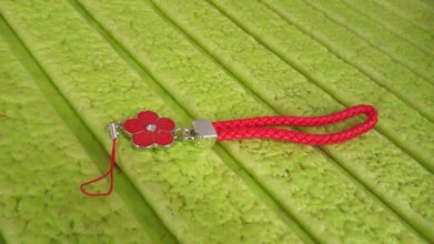 Flower Shape metal alloy pendant Nylon Braided leather hand strap lanyard phone (1 Pc / Multicolor) - dailyneed.life