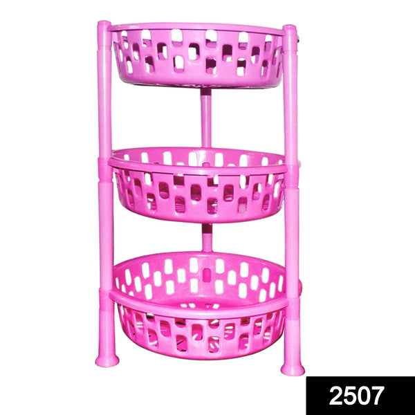 Round Multipurpose Plastic Storage Rack Organiser - dailyneed.life