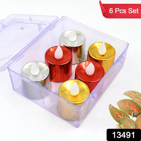 Electrical Candles Diya LED Tea Light, Diwali (6 Pcs Set) - dailyneed.life