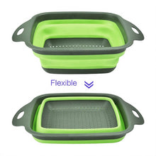 Silicone Square Plastic Folding Collapsible Durable Kitchen Sink Dish Rack - dailyneed.life