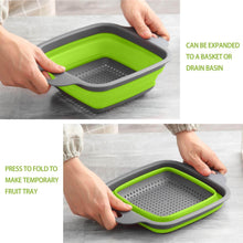 Silicone Square Plastic Folding Collapsible Durable Kitchen Sink Dish Rack - dailyneed.life
