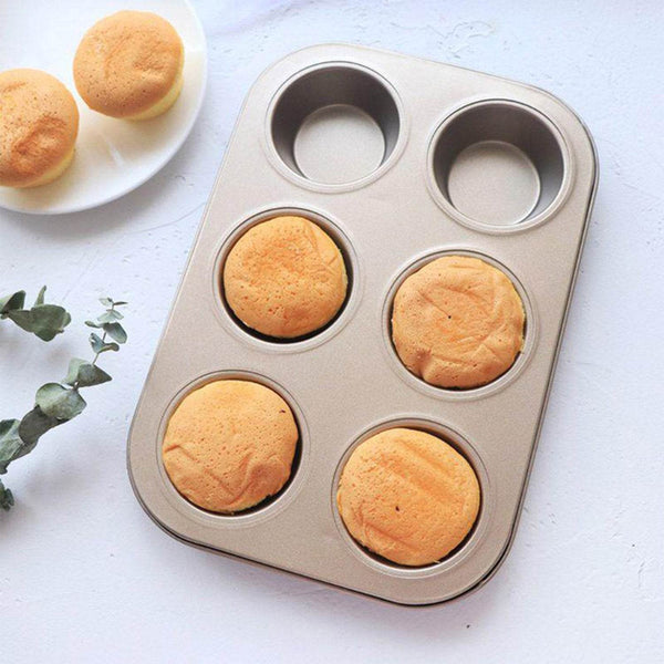 Round Shape Carbon steel Muffin Cupcake Mould Case Bakeware - dailyneed.life
