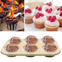 Round Shape Carbon steel Muffin Cupcake Mould Case Bakeware - dailyneed.life