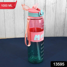 Plastic Water Bottle With Strap and Straw (1000 ML) - dailyneed.life