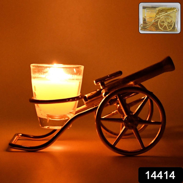 Top Cannon Tealight Holder / Candle Holder, Diwali (1 Pc) - dailyneed.life