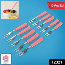 Premium Stainless Steel Fruit Fork Set – 10 Pieces with Soft Non-Slip Handle - dailyneed.life