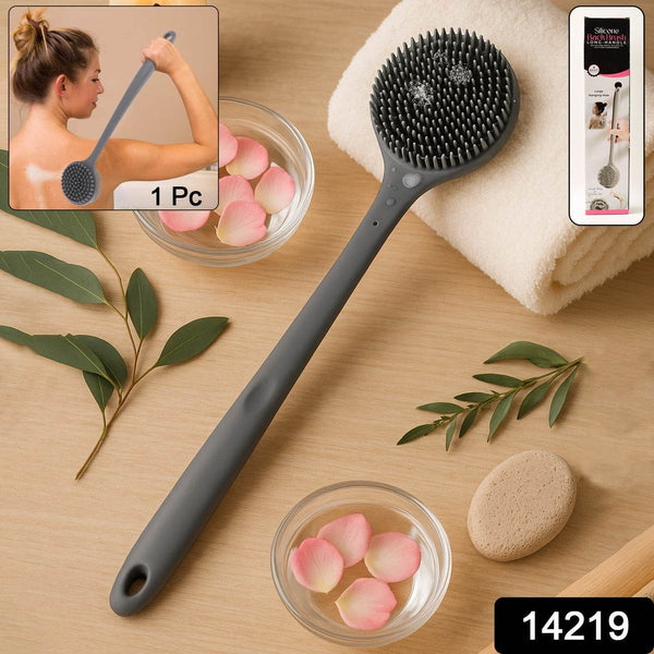 Silicone Back Scrubber Brush with Long Handle (1 Pc) - dailyneed.life
