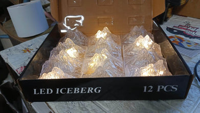 Unique Plastic Night Light: Flameless LED, Diwali (Iceberg Design, Gift) - dailyneed.life