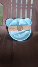 Kids 3 Compartment Food Tray / Plates With Spoon & Fork (1 Set) - dailyneed.life