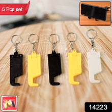 2 in 1 Plastic Keychain with Mobile Stand / Phone Holder (5 Pcs Set / Multicolor) - dailyneed.life