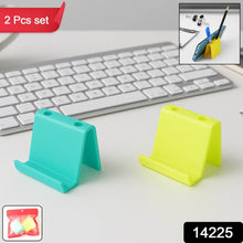 Multifunctional Plastic Mobile Phone Stand & Pen Holder (2 Pc & mix color) - dailyneed.life