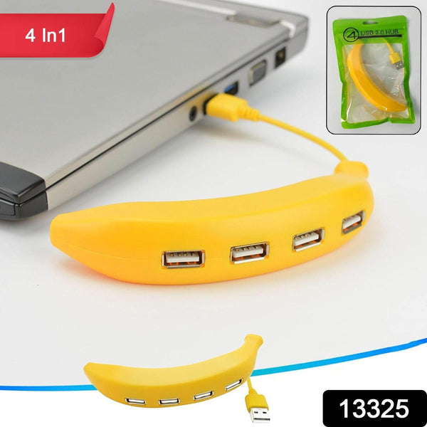 Banana Shape USB Hub, 2.0 Hub USB Splitter, 4-Port USB Hub (1 Pc) - dailyneed.life