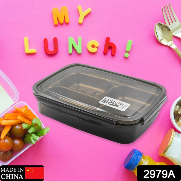 Black Transparent 4 Compartment Lunch Box for Kids and adults, Stainless Steel Lunch Box with 4 Compartments For Office, Travel, School, Home - dailyneed.life