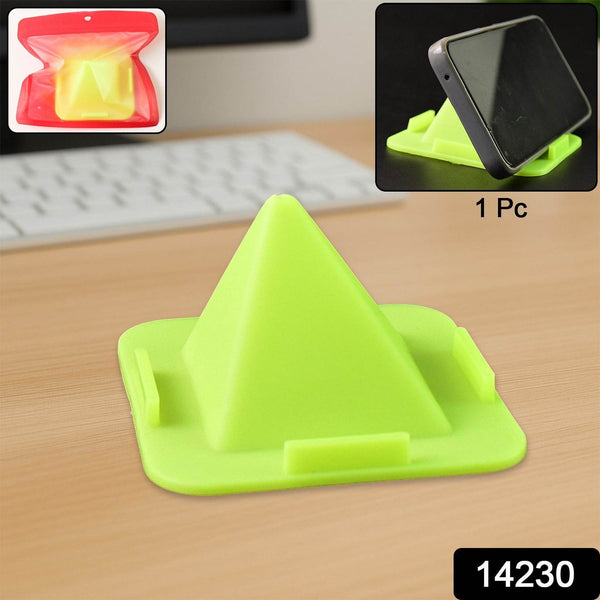 Virgin Mobile Accessories Universal Portable Four-Sided Pyramid Shape Desktop/ Table Mobile Holder Stand (1 Pc) - dailyneed.life