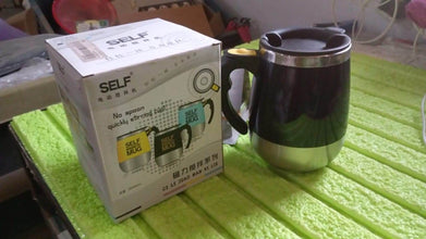 Self Stirring Mug With Lid used in all kinds of household and official places for serving drinks, coffee, any types of beverages etc. (1 Pc / 400 ML) - dailyneed.life