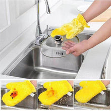 Fiber Reusable Multipurpose Dishwashing Gloves Household Kitchen ( 1 pc ) - dailyneed.life