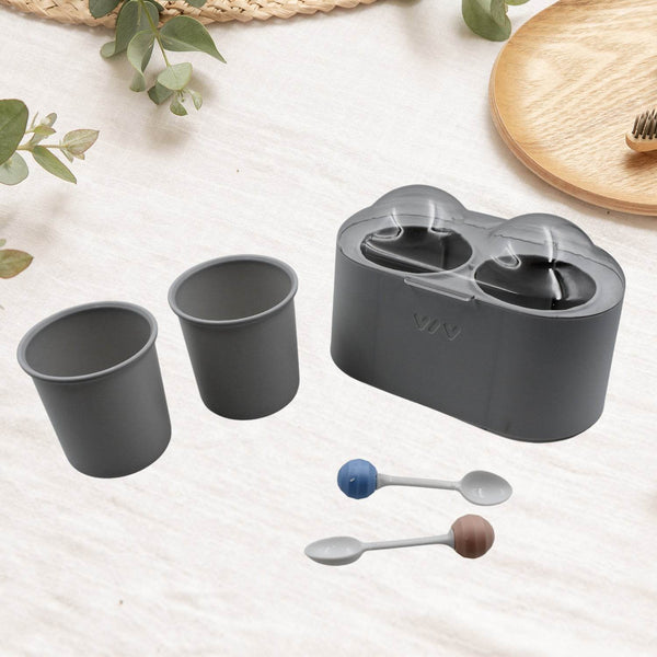 Spice Storage Containers, Condiment Jars, with Lid And Spoon, dust-proof And Moisture-proof, non-slip Bottom, tray Card Slot Design, detachable, easy To Clean, used To Contain Various Seasonings, plastic - dailyneed.life