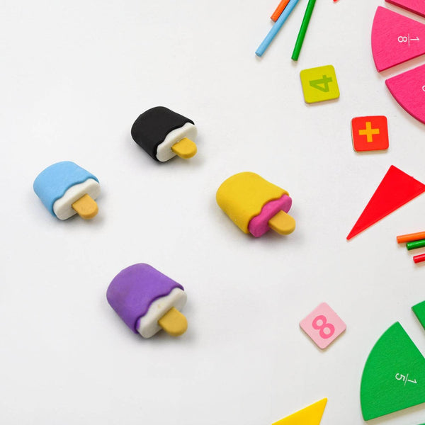 Cone, Donut & Lollipop Eraser Set for Kids’ School Gifts (1 Set 4 Pc, Themed) - dailyneed.life