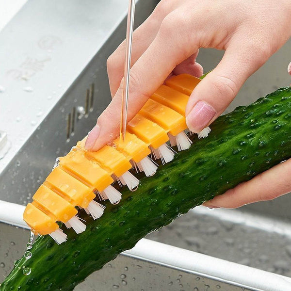 Carrot-Shaped Non-Toxic Vegetable Scrubbing Brush for Fruits & Veggies - dailyneed.life