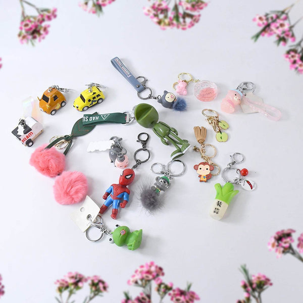 Mix Design & Size Keychain - Durable & Stylish Accessory (1 Pc / Mix Color) - dailyneed.life