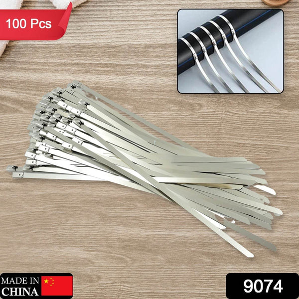 Stainless Steel Cable TIE Used for Solar, Industrial and Home Improvement Multipurpose HIGH Strength, Self-Locking Zip Ties, Multi-purpose Tie, Portable Rustproof 100Pcs Wide Application Zip Tie Set for Building (100 pcs Set / 4.6x200MM) - dailyneed.life