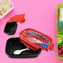 Beautiful Car Design Printed Plastic Lunch Box With Inside Small Box & Spoon for Kids, Air Tight Lunch Tiffin Box for Girls Boys, Food Container, Specially Designed for School Going Boys and Girls - dailyneed.life