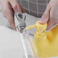 Dish Scrubber with Soap Dispenser, Soap Dispensing Dish Brush Set, Dishwashing Brushes Kitchen Scrub Dish Wand for Dishes Sink Pot Pan Cleaning and Washing,1 Handle,3Refill Replacement Head - dailyneed.life