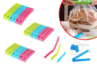 Plastic Snack Bag Clip Sealer Set (18 Pcs, Multicolour) - dailyneed.life