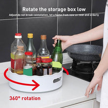 360° Rotating Kitchen Organizer Trolley for Storage - Turntable Tray with Brown Box - dailyneed.life