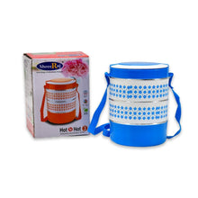 3 layer Adjustable Insulated Tiffin Set of 1, Blue 3 Containers Lunch Box - dailyneed.life