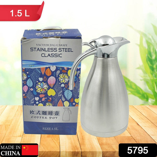 Vacuum Insulated Kettle Jug (Stainless Steel): 1.5L Sizes - dailyneed.life