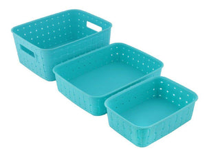 Smart Baskets for Storage(Set of 3) Sky Blue - dailyneed.life